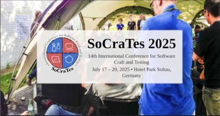Teilnehmende der Socrates Conference 2025 beim Open-Space-Austausch in Soltau – bluehands sind als Sponsor dabei.