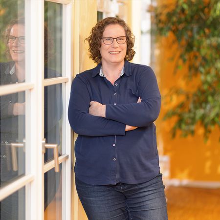 Sabine Detering im bluehands-Büro