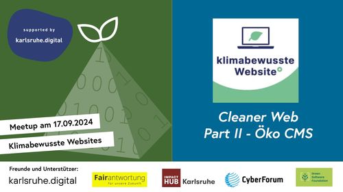 Green Software Development Karlsruhe: Cleaner Web Teil || Green Software Development im September: Cleaner Web Teil 2