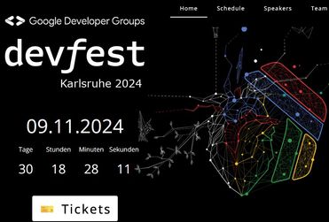 Veranstaltungshinweis auf das devFest Karlsruhe am 09.11.2024
