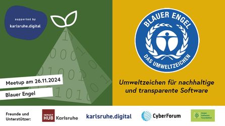 Die Grafik zeigt die Einladung zum Event Blauer Engel Green Software Developement